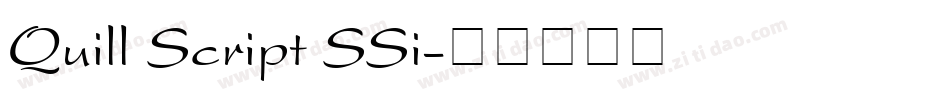 Quill Script SSi字体转换
